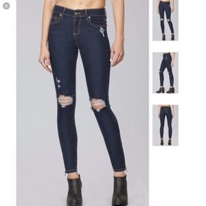 CarMar Medium Wash Ankle Zipper Skinny Jeans